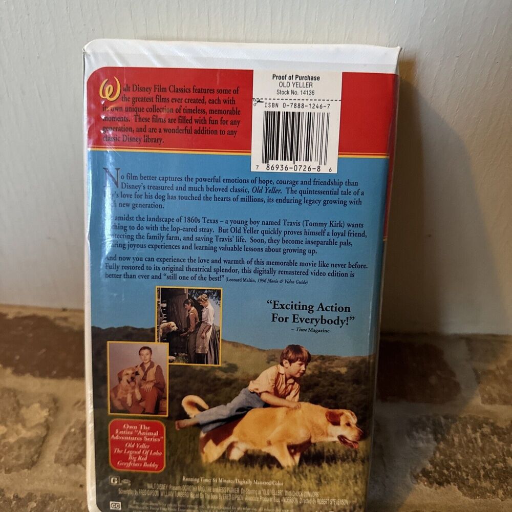 Old‎ Yeller (VHS, 1998, Clam Shell Animal Adventure Series - VOLUME 1) - Picture 2 of 7